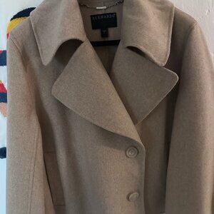 Bernardo Jacket Size L Double Face Wool Blend Crop Luxury Blazer